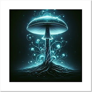 mystical mushroom Posters and Art